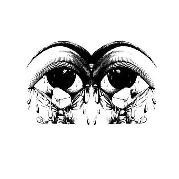 A sad soul Stock Illustration