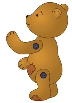 Sad teddy bear 库存插图