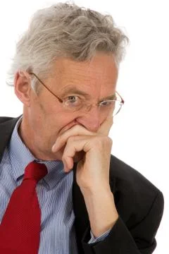 Sad thinking manager Stock Photos