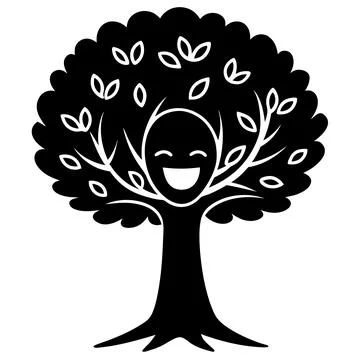Sad Tree Vector Illustration for children’s books, comics, and t-shirt design Illustrazione stock