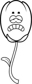 Sad Tulip Stock Illustration