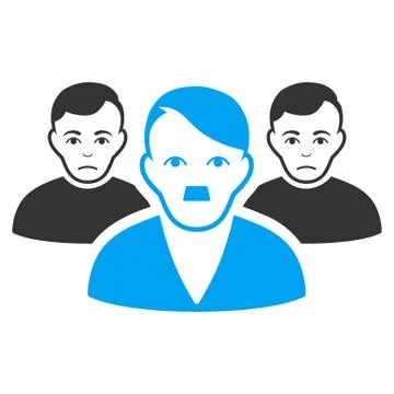 Sad User Group Flat Vector Icon Stock Illustration