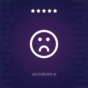 Sad vector icon Stock Illustration