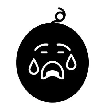 Sad Watermelon Face Stock Illustration