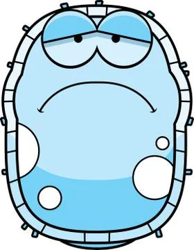 Sad White Blood Cell Stock Illustration