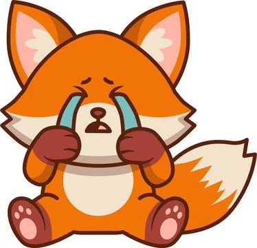 Sad White Rabbit Crying Profuse Tears Stock Illustration