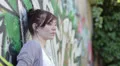 sad woman crying while hugging a friend ( color) HD Footage