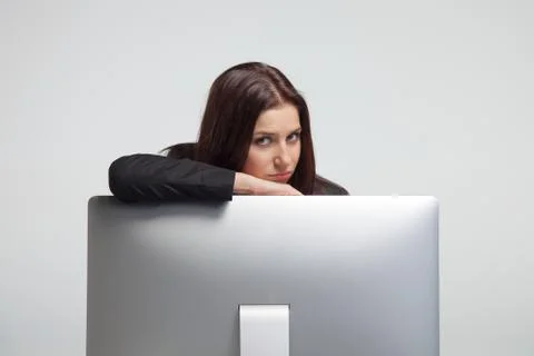 Sad at Work Stock Photos