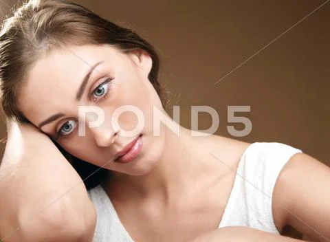 Sad young lady Stock Photos