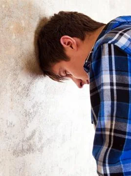 Sad Young Man Foto stock