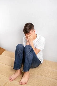 Sad Young Man Foto stock