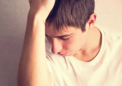 Sad Young Man Foto stock
