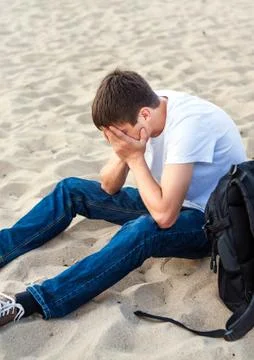 Sad Young Man Stock Photos