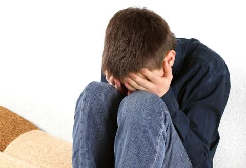 Sad Young Man Foto stock