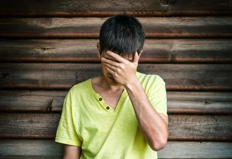 Sad Young Man Foto stock