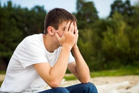 Sad Young Man Stock Photos