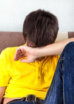 Sad Young Man Foto stock