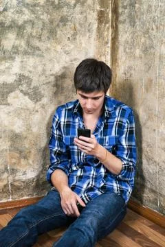 Sad Young Man Foto stock