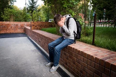 Sad Young Man Foto stock