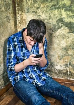 Sad Young Man Foto stock