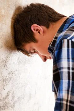 Sad Young Man Foto stock
