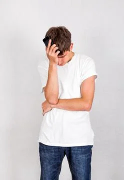 Sad Young Man Stock Photos