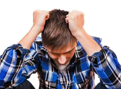 Sad Young Man Foto stock