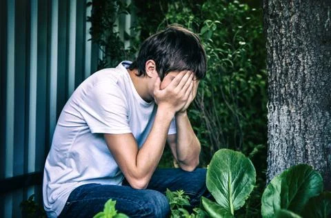 Sad Young Man Stock Photos