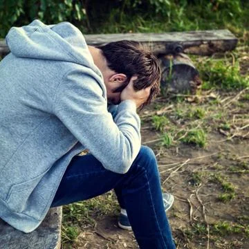 Sad Young Man Stock Photos