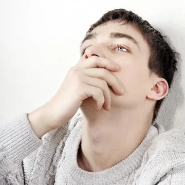 Sad Young Man Foto stock