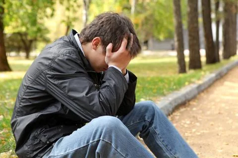 Sad young man Foto stock