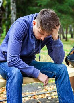 Sad Young Man Stock Photos