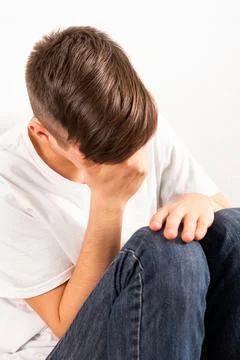 Sad Young Man Foto stock
