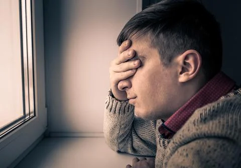Sad Young Man Stock Photos