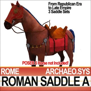Saddle Ancient Rome Bridle Harness A 3D Model