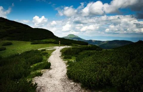 Saddle in the high mountains Stock Photos