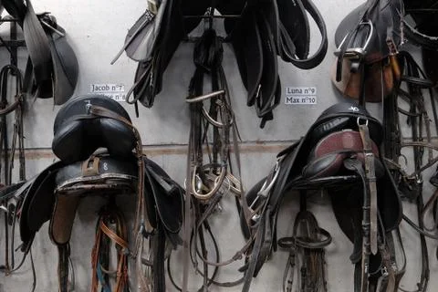 Saddle for horse Stock Photos
