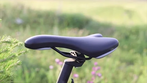 Saddle of a mountain bike Stock Footage 135730170