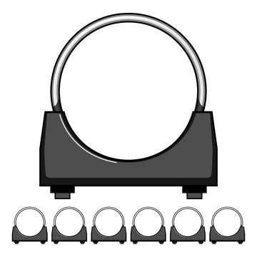 Saddle pipe clamp cartoon vector graphic Stock Illustration