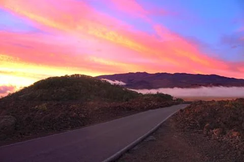 Saddle road 库存照片