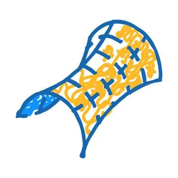 Saddle shape of universe icon doodle illustration Stock Illustration