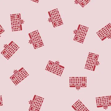 Saddler store glyph seamless pattern Illustrazione stock
