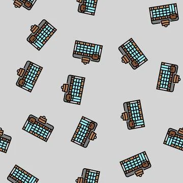 Saddler store vector seamless pattern Stock Illustration