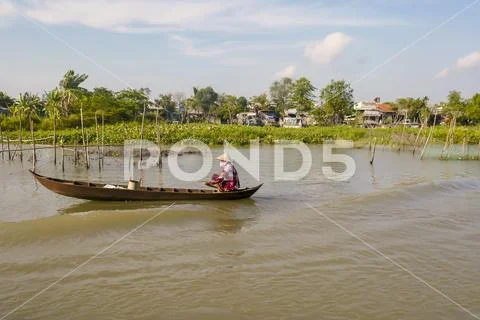 Sadec Vietnam waterfront village Stock Photos