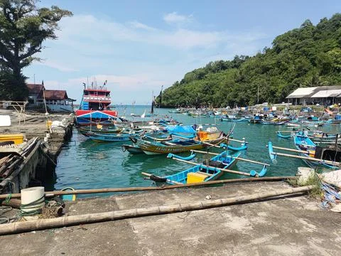 Sadeng Beach Harbor Stock Photos