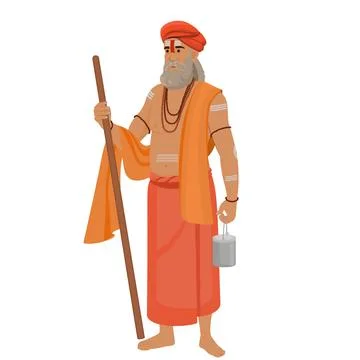 Sadhu Baba holyman Stock Illustration