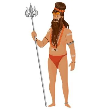 Sadhu Baba Stock Illustration