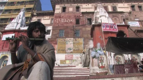 Sadhu flute Stockbeeldmateriaal 8658588