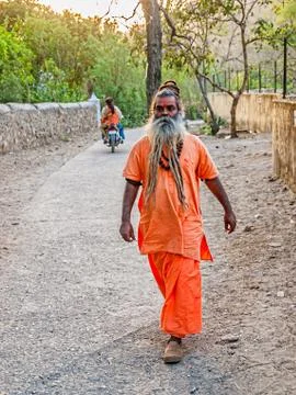 Sadhu in Rishikesh Foto stock