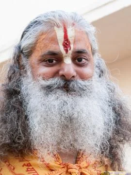 Sadhu smiling Stock Photos
